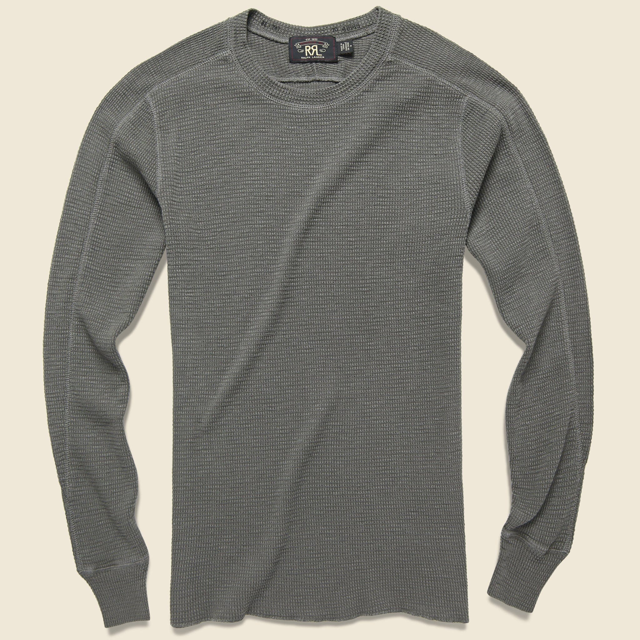 Waffle Crewneck - Alpine Grey - RRL - STAG Provisions - Tops - L/S Knit