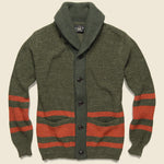 Shawl Collar Cardigan - Olive Drab/Orange - RRL - STAG Provisions - Tops - Sweater