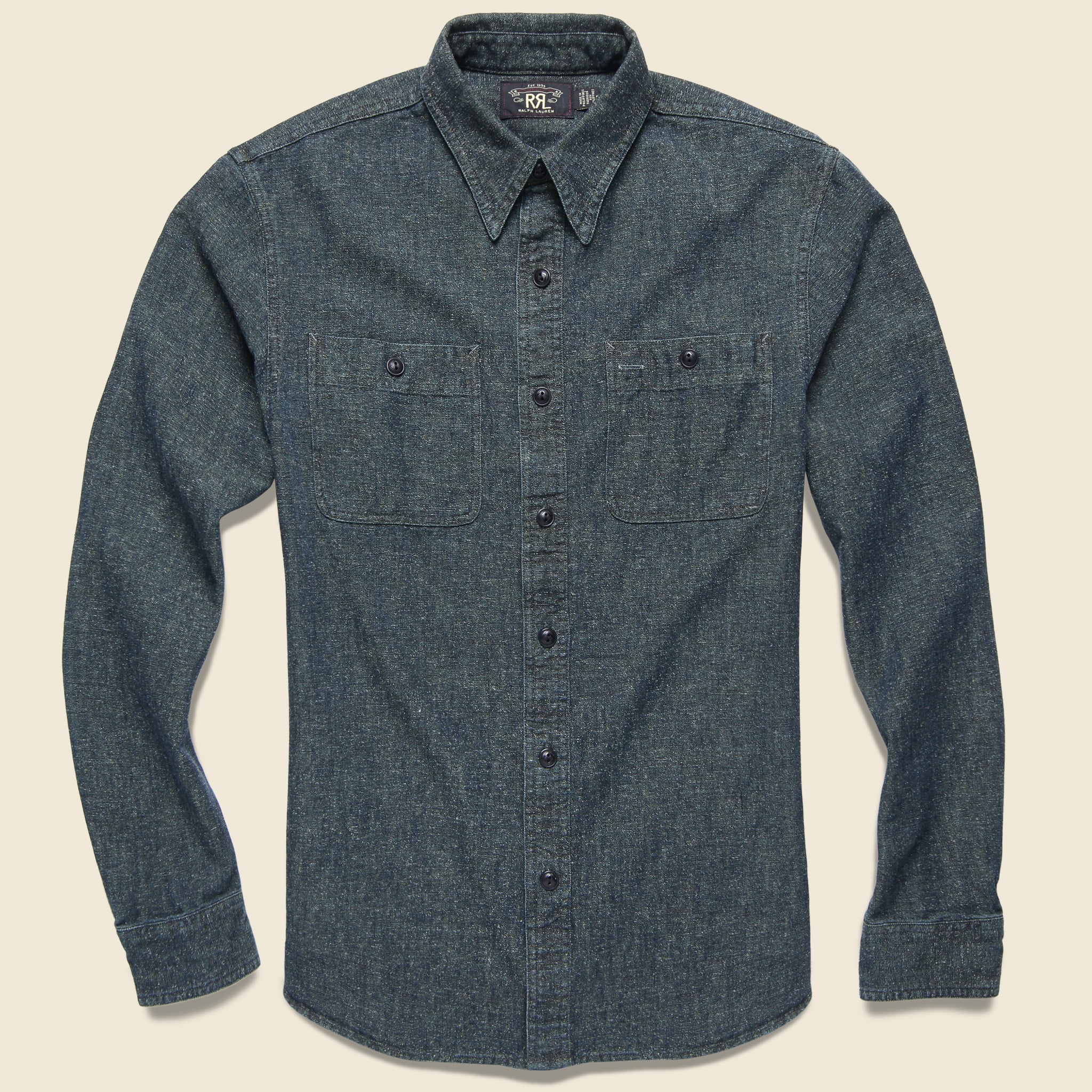 Luke Workshirt - Dusty Blue - RRL - STAG Provisions - Tops - L/S Woven - Solid