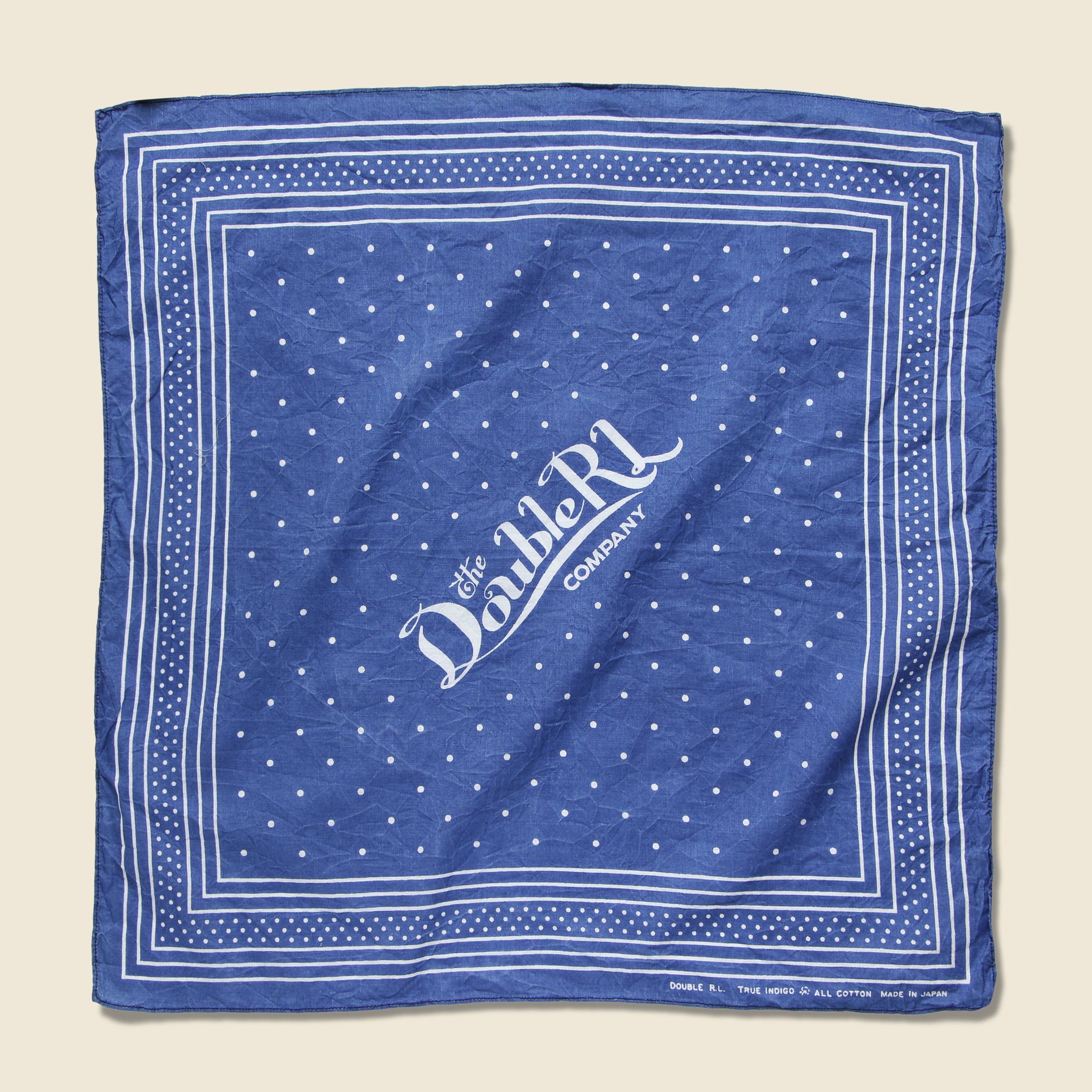 Print Cotton Bandana - Washed Indigo - RRL - STAG Provisions - Accessories - Bandanas