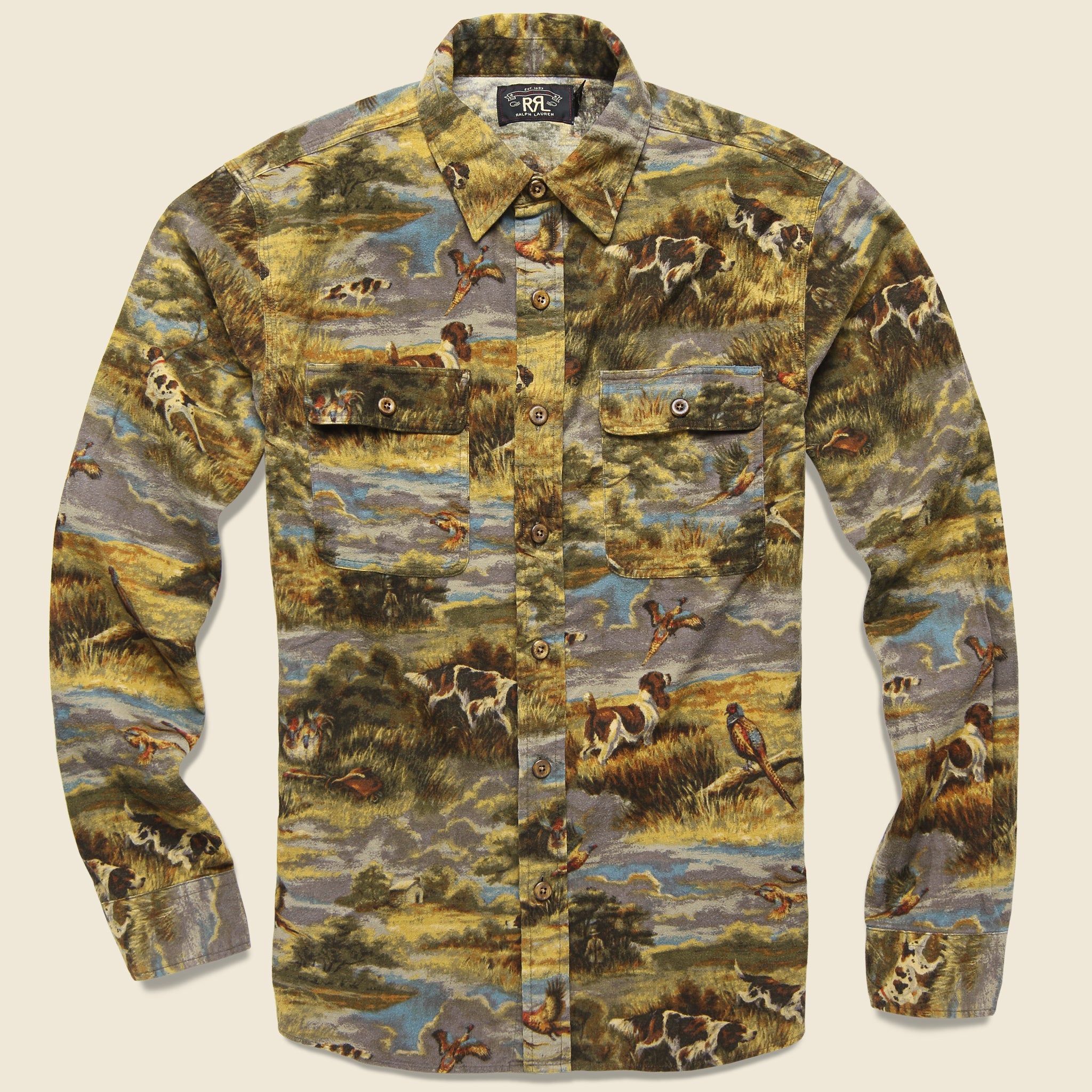 Matlock Print Flannel Workshirt - Tan - RRL - STAG Provisions - Tops - L/S Woven - Other Pattern