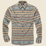 Fair Isle Jacquard Workshirt - Blue - RRL - STAG Provisions - Tops - L/S Woven - Other Pattern