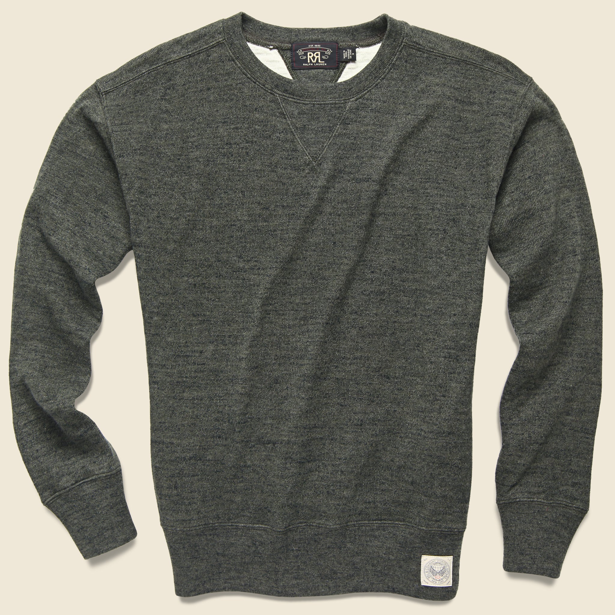 Cotton Wool Crewneck - Olive Heather - RRL - STAG Provisions - Tops - L/S Knit