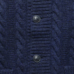 Cable-Rib Wool Cardigan - Navy Heather - RRL - STAG Provisions - Tops - Sweater