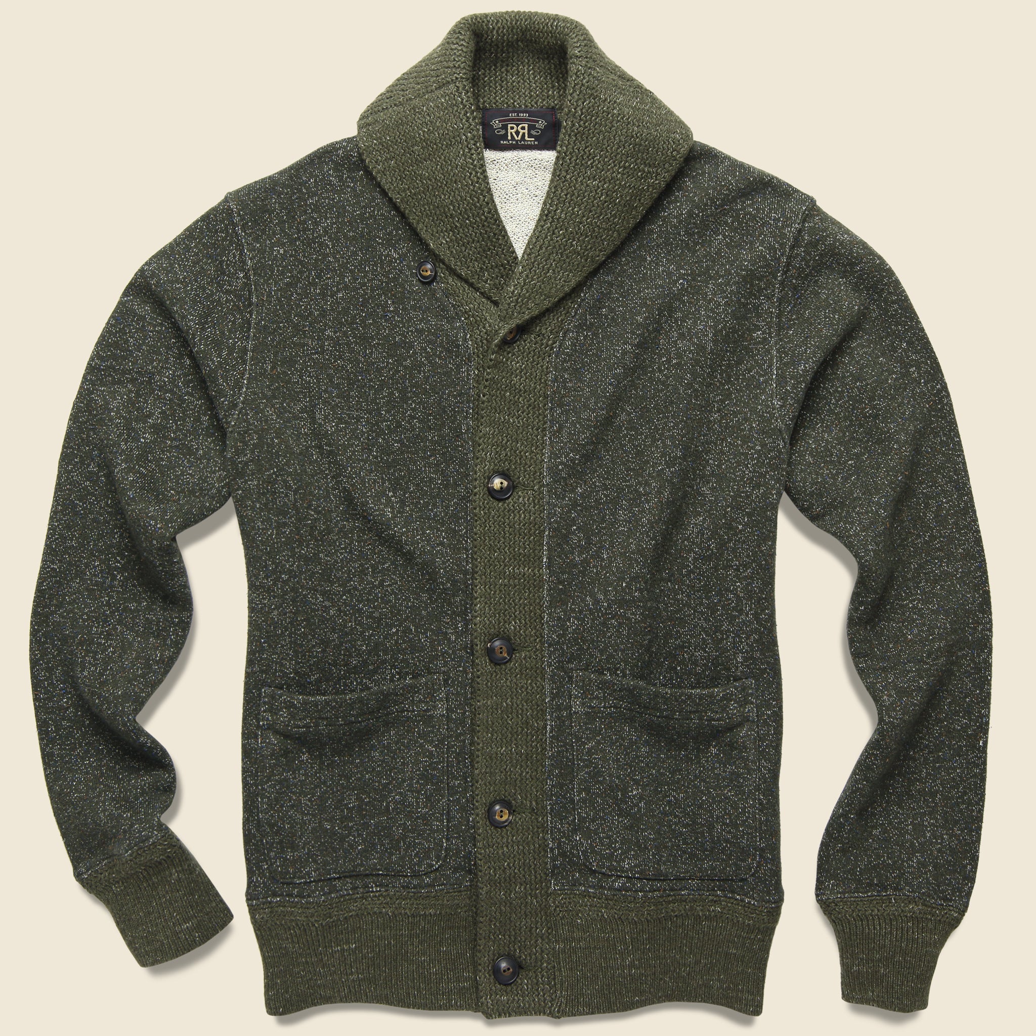 Donegal Shawl Collar Sweater - Olive - RRL - STAG Provisions - Tops - Sweater