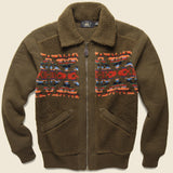 Printed Fleece Jacket - Brown/Multi - RRL - STAG Provisions - Outerwear - Coat / Jacket