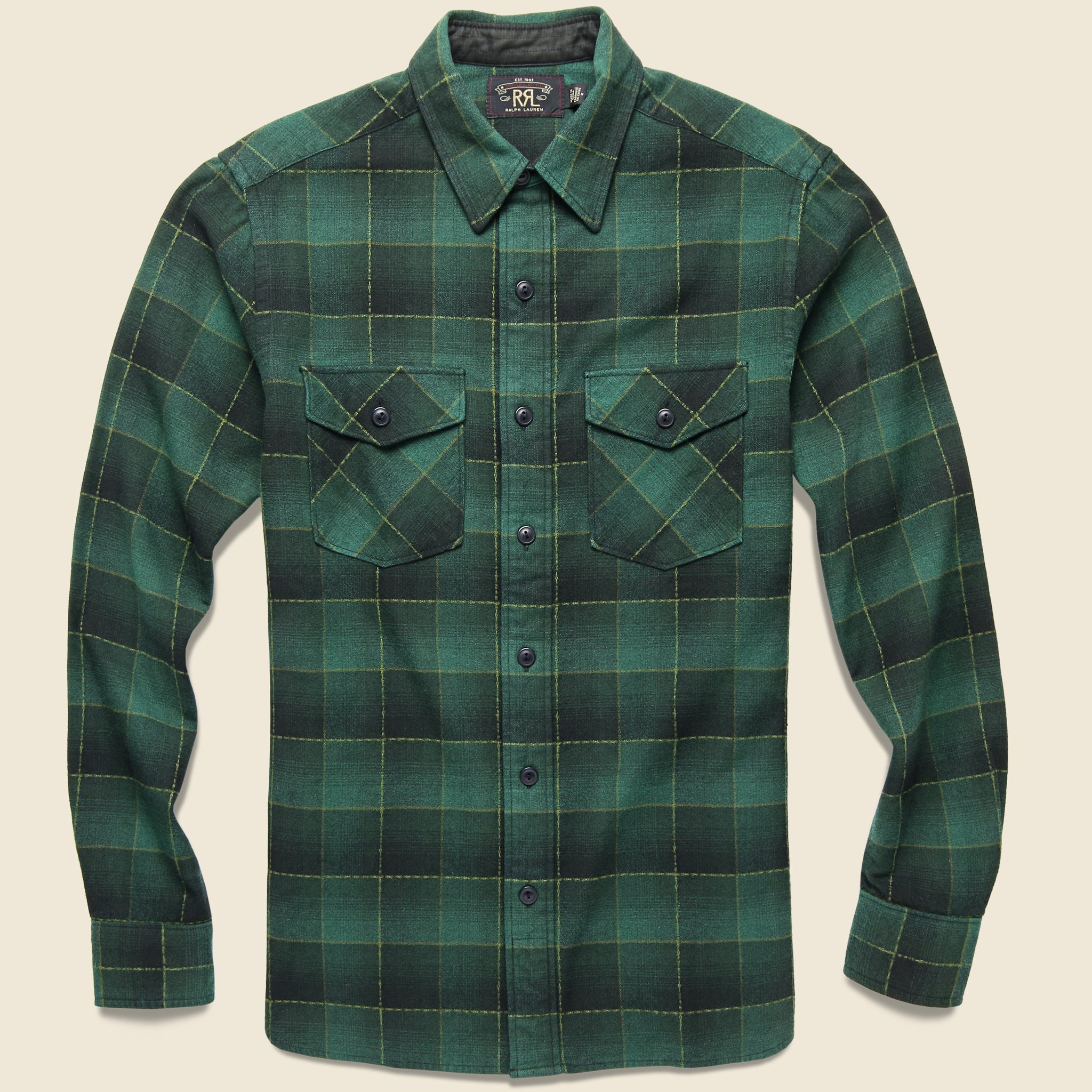 Freeport Workshirt - Green/Black - RRL - STAG Provisions - Tops - L/S Woven - Other Pattern