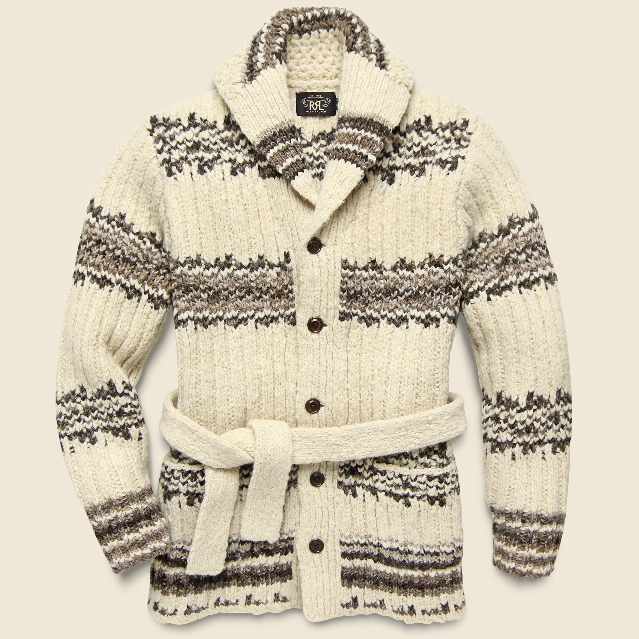 Wool Ranch Sweater - Cream/Brown - RRL - STAG Provisions - Tops - Sweater