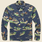 Western Print Towns Camp Shirt - Navy Multi - RRL - STAG Provisions - Tops - L/S Woven - Other Pattern