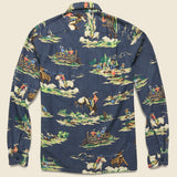 Western Print Towns Camp Shirt - Navy Multi - RRL - STAG Provisions - Tops - L/S Woven - Other Pattern
