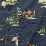 Western Print Towns Camp Shirt - Navy Multi - RRL - STAG Provisions - Tops - L/S Woven - Other Pattern