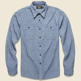Hudson Workshirt - Chambray - RRL - STAG Provisions - Tops - L/S Woven - Solid