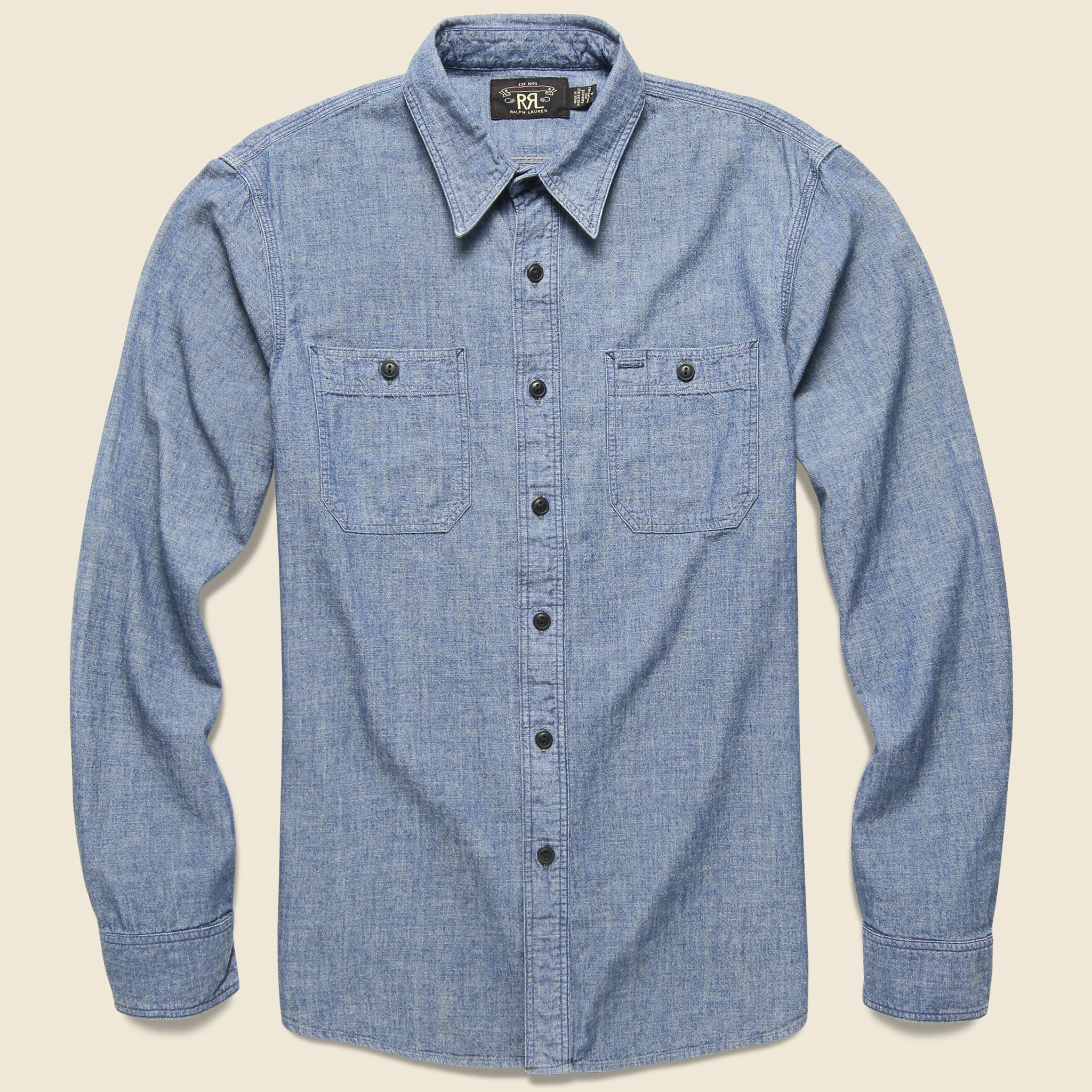 Hudson Workshirt - Chambray - RRL - STAG Provisions - Tops - L/S Woven - Solid