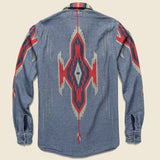 Chimayo Jacquard Overshirt - Dark Indigo - RRL - STAG Provisions - Tops - L/S Woven - Overshirt