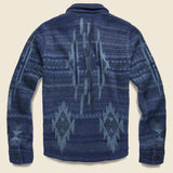 Chimayo Birdseye Jacquard Workshirt Sweater - Indigo - RRL - STAG Provisions - Tops - L/S Woven - Overshirt
