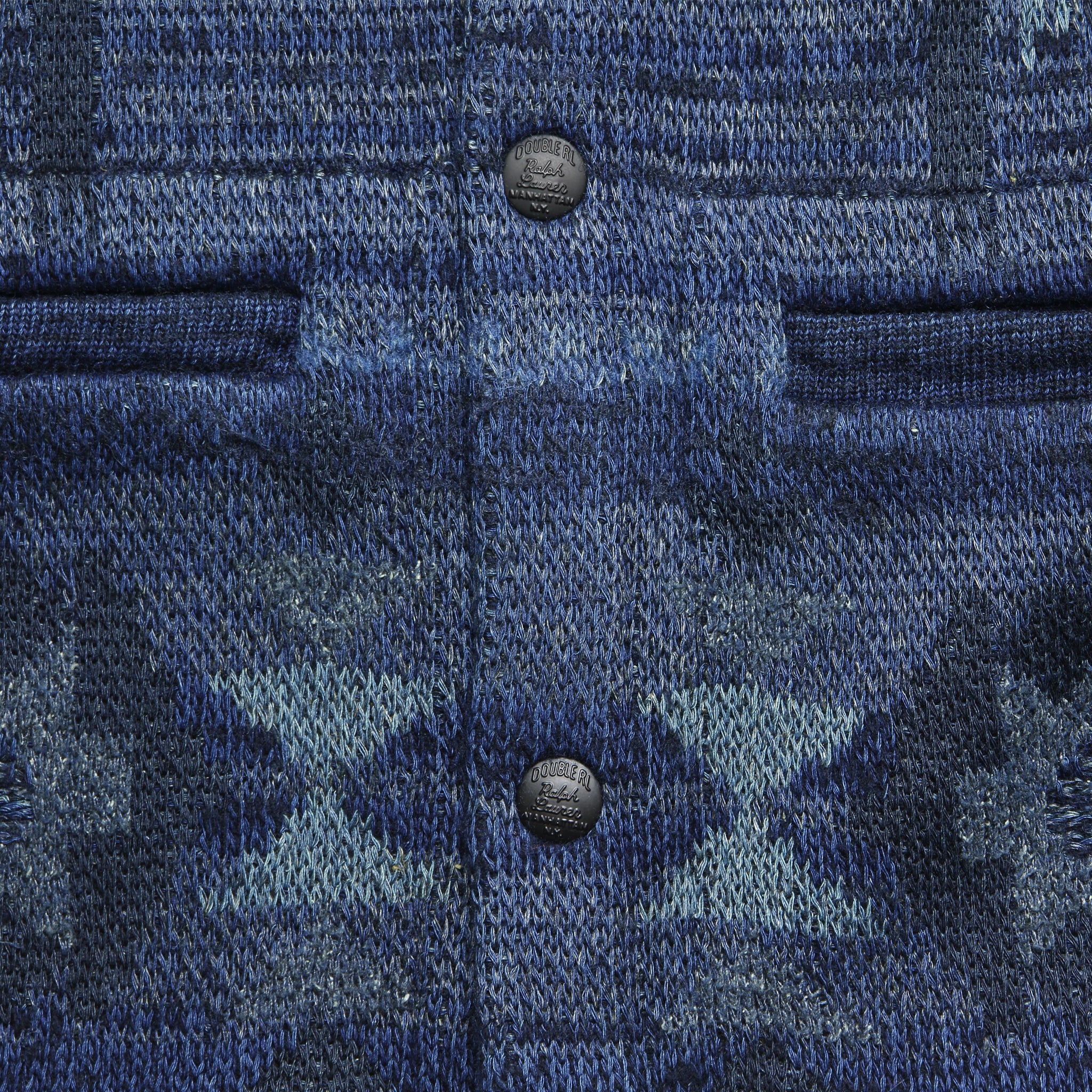 Chimayo Birdseye Jacquard Workshirt Sweater - Indigo - RRL - STAG Provisions - Tops - L/S Woven - Overshirt