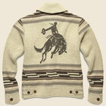Western Shawl Collar Jacket - Oatmeal Heather/Brown - RRL - STAG Provisions - Outerwear - Coat / Jacket