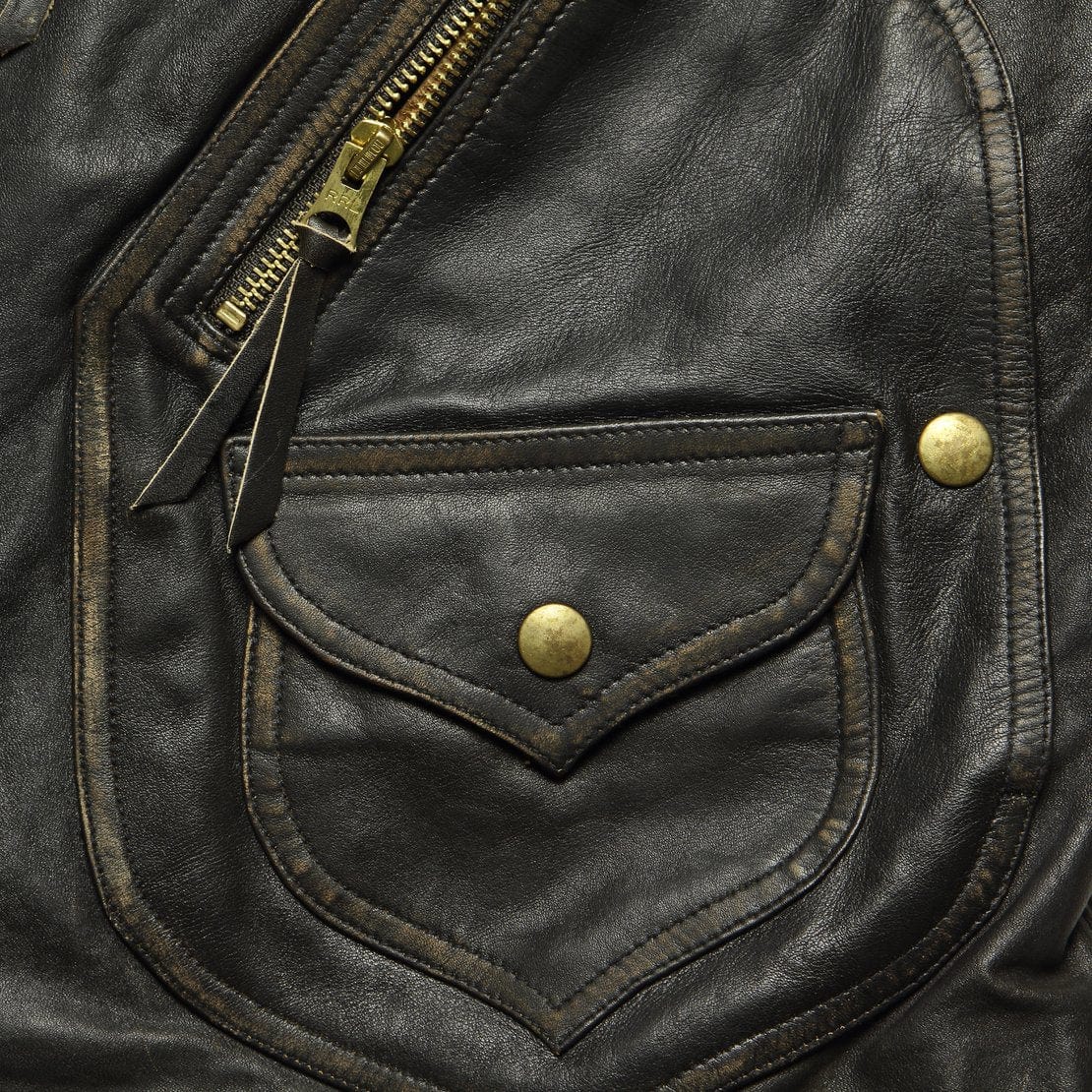 The "Lucky Tens" Hand-Painted Leather Jacket for STAG - RRL - STAG Provisions - Outerwear - Coat / Jacket