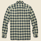 Brushed Ombre Plaid Matlock Workshirt - Cream/Grey - RRL - STAG Provisions - Tops - L/S Woven - Plaid