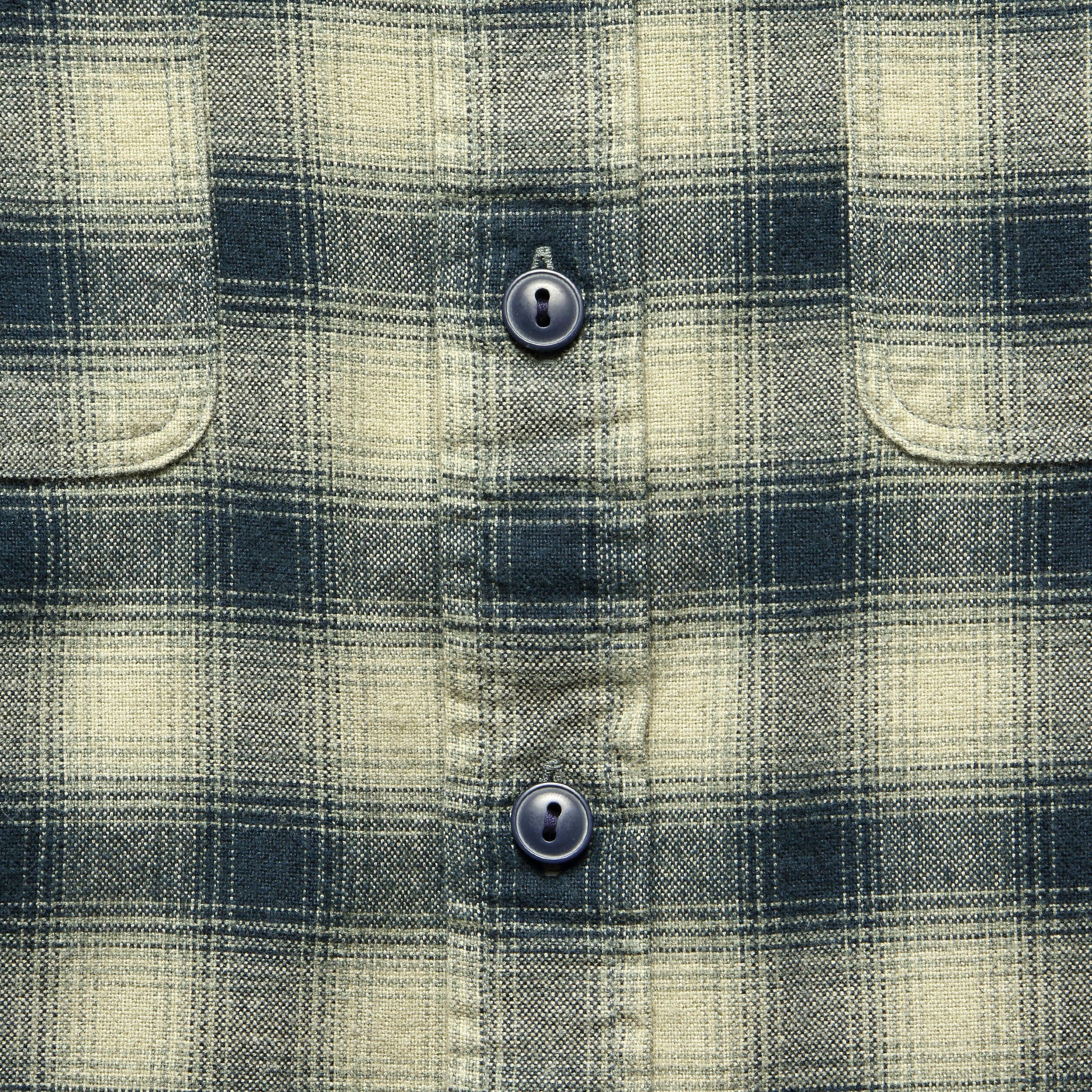 Brushed Ombre Plaid Matlock Workshirt - Cream/Grey - RRL - STAG Provisions - Tops - L/S Woven - Plaid