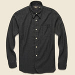Cotton/Linen Stripe Bulldog Shirt - Sulphur Black/Tan - RRL - STAG Provisions - Tops - L/S Woven - Stripe