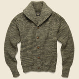 Shawl Collar Cardigan - Olive/Tan - RRL - STAG Provisions - Tops - Sweater