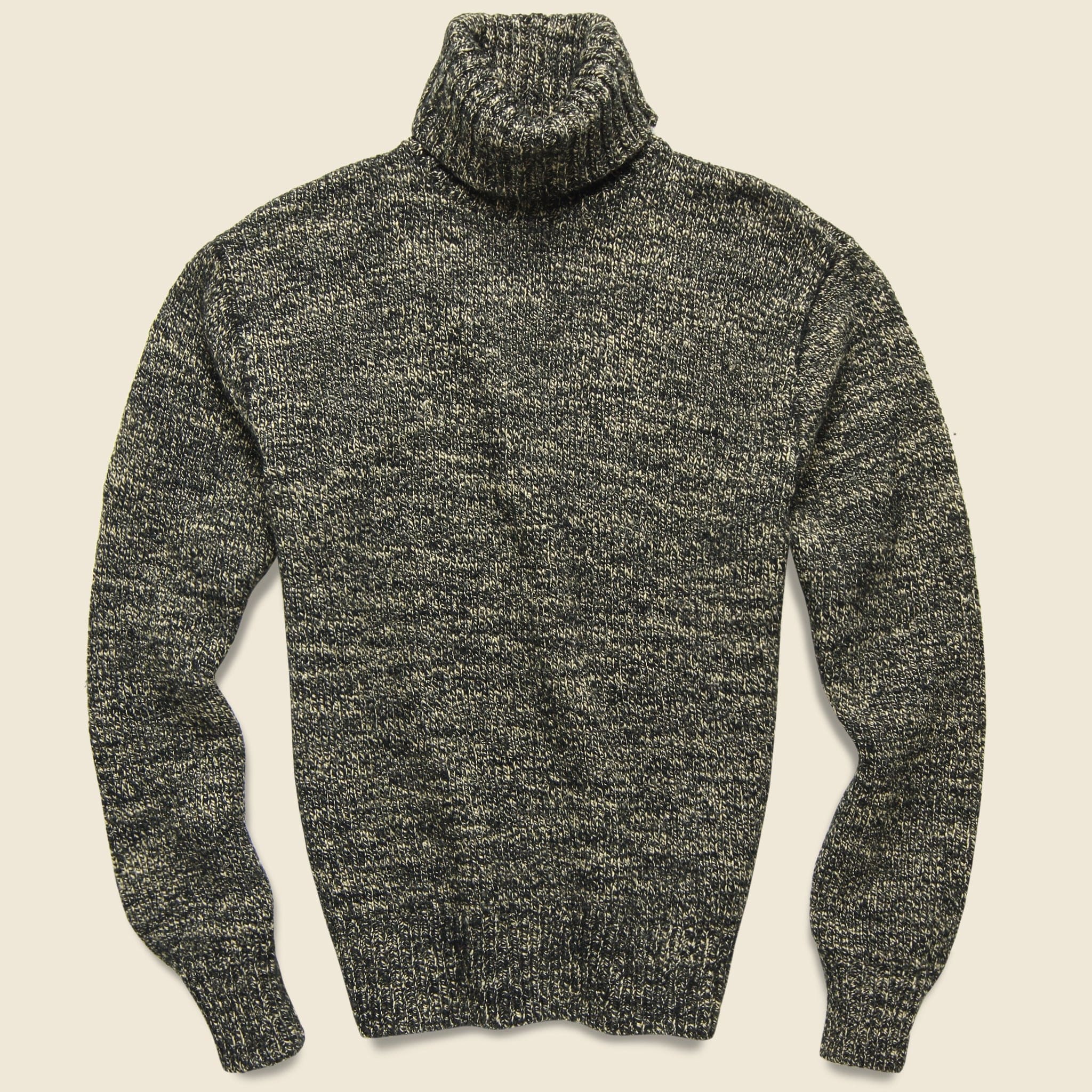 Wool-Blend Turtleneck Pullover - Black/Cream - RRL - STAG Provisions - Tops - Sweater