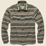 Canteen Stripe Juno Overshirt - Grey - RRL - STAG Provisions - Tops - L/S Woven - Overshirt