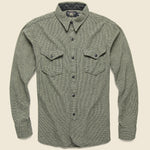 Boulder Houndstooth Flannel Workshirt - Black/White - RRL - STAG Provisions - Tops - L/S Woven - Other Pattern