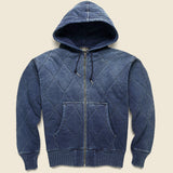 Quilted Jersey Hoodie - Indigo - RRL - STAG Provisions - Tops - Fleece / Sweatshirt