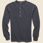 Waffle-Knit Henley - Navy - RRL - STAG Provisions - Tops - L/S Knit