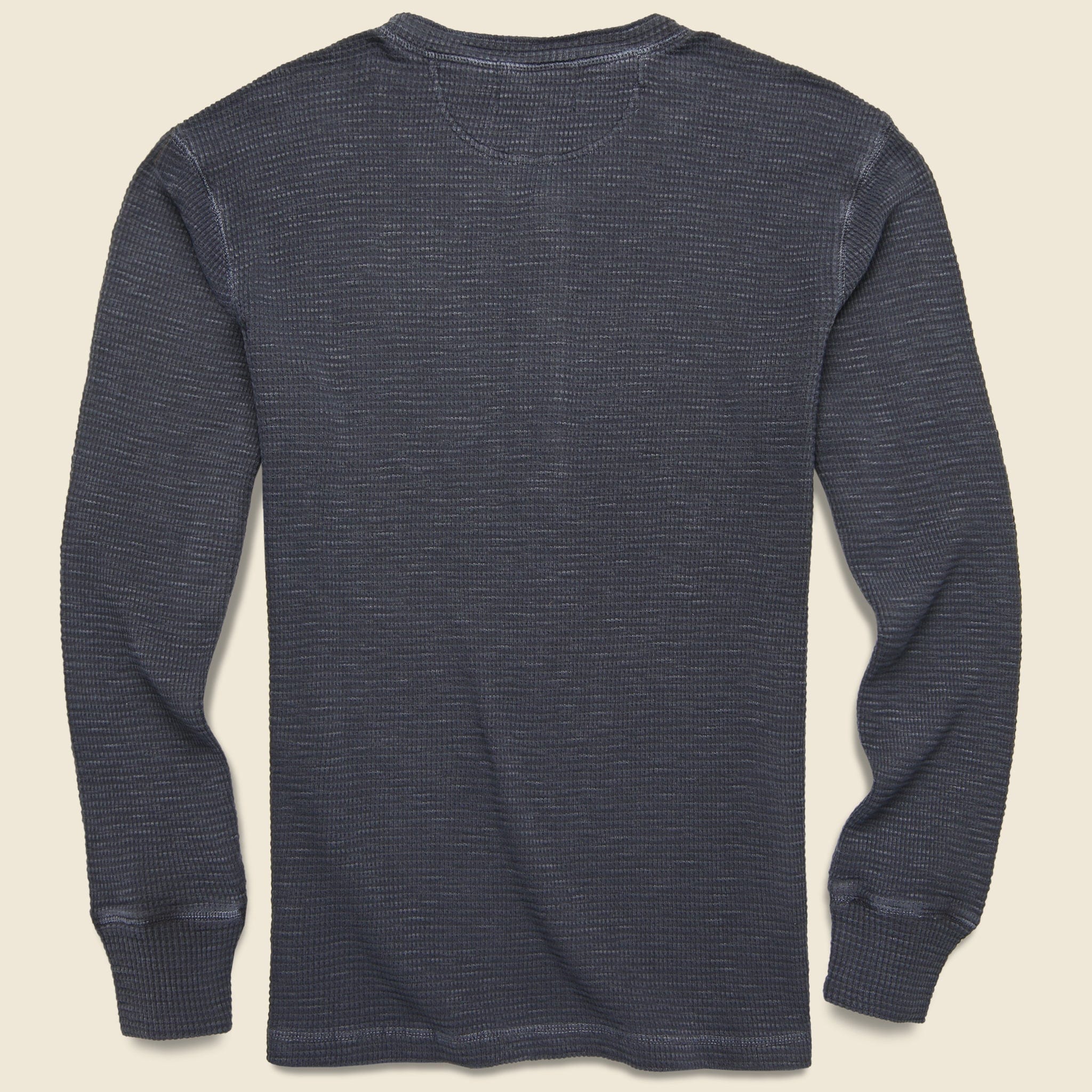 Waffle-Knit Henley - Navy - RRL - STAG Provisions - Tops - L/S Knit