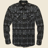 Slim Fit Jersey Western Shirt - Sulphur Black - RRL - STAG Provisions - Tops - L/S Knit