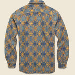 Brushed Jacquard Workshirt - Blue/Yellow - RRL - STAG Provisions - Tops - L/S Woven - Overshirt