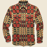 Blanket Jacquard Overshirt - Red - RRL - STAG Provisions - Tops - L/S Woven - Overshirt