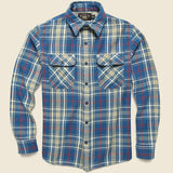 Indigo Plaid Twill Workshirt - Teal/Red - RRL - STAG Provisions - Tops - L/S Woven - Plaid