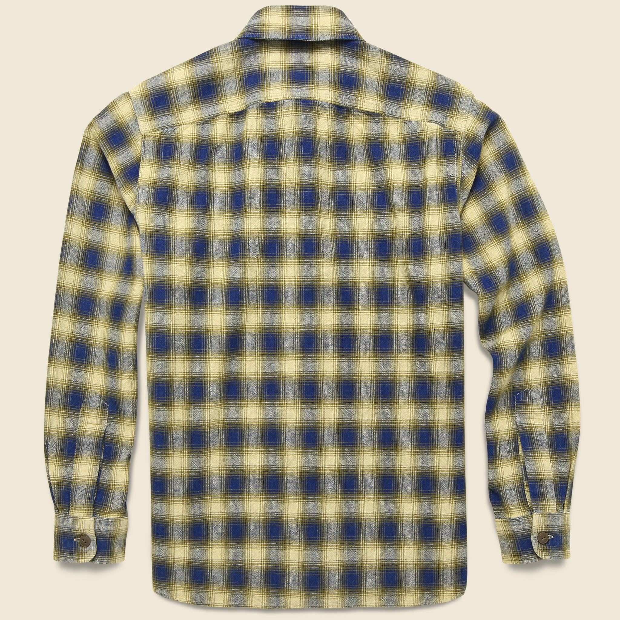
                          Plaid Brushed Workshirt - Indigo/Cream - RRL - STAG Provisions - Tops - L/S Woven - Plaid
                        