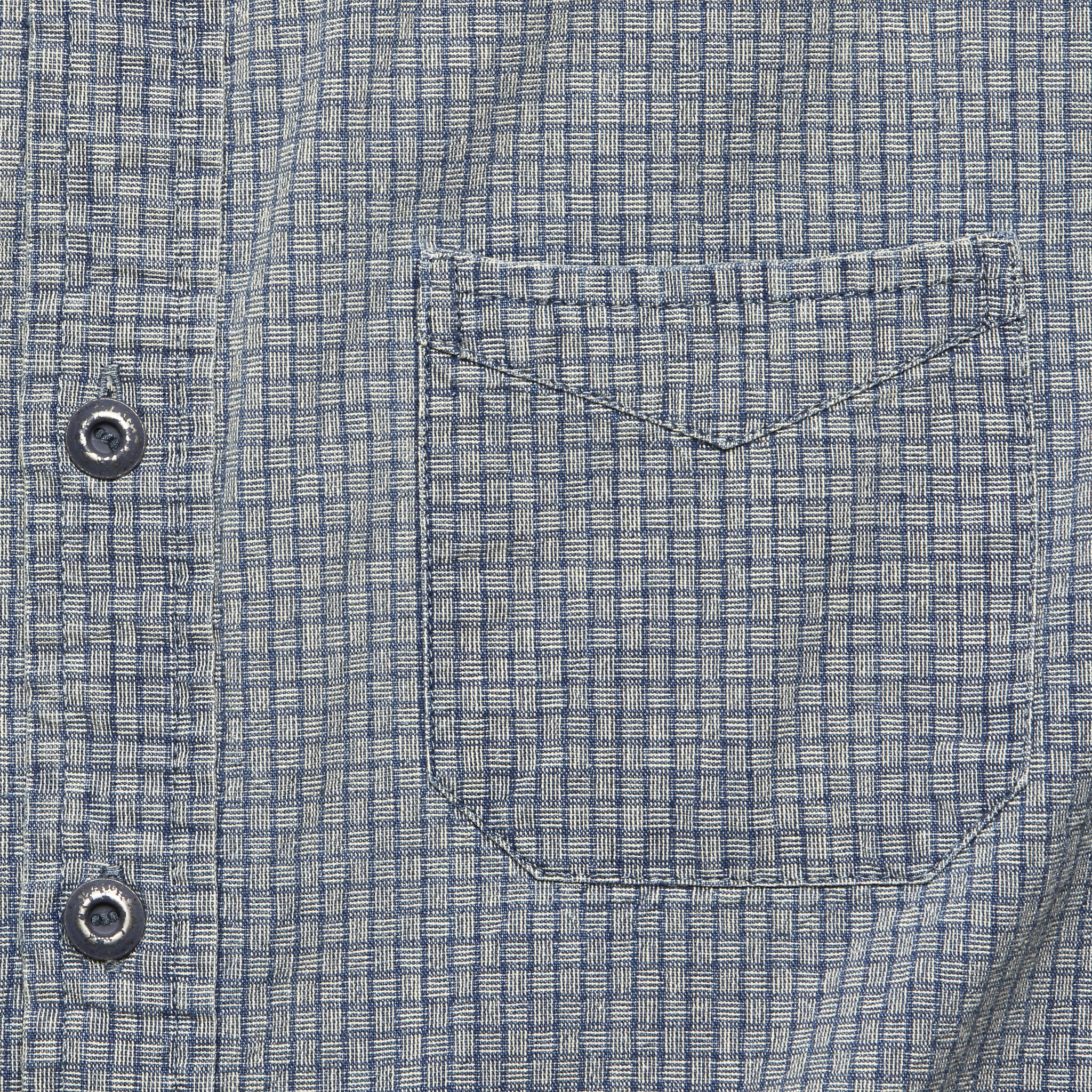 Checked Popover Shirt - Cream/Indigo - RRL - STAG Provisions - Tops - L/S Woven - Stripe