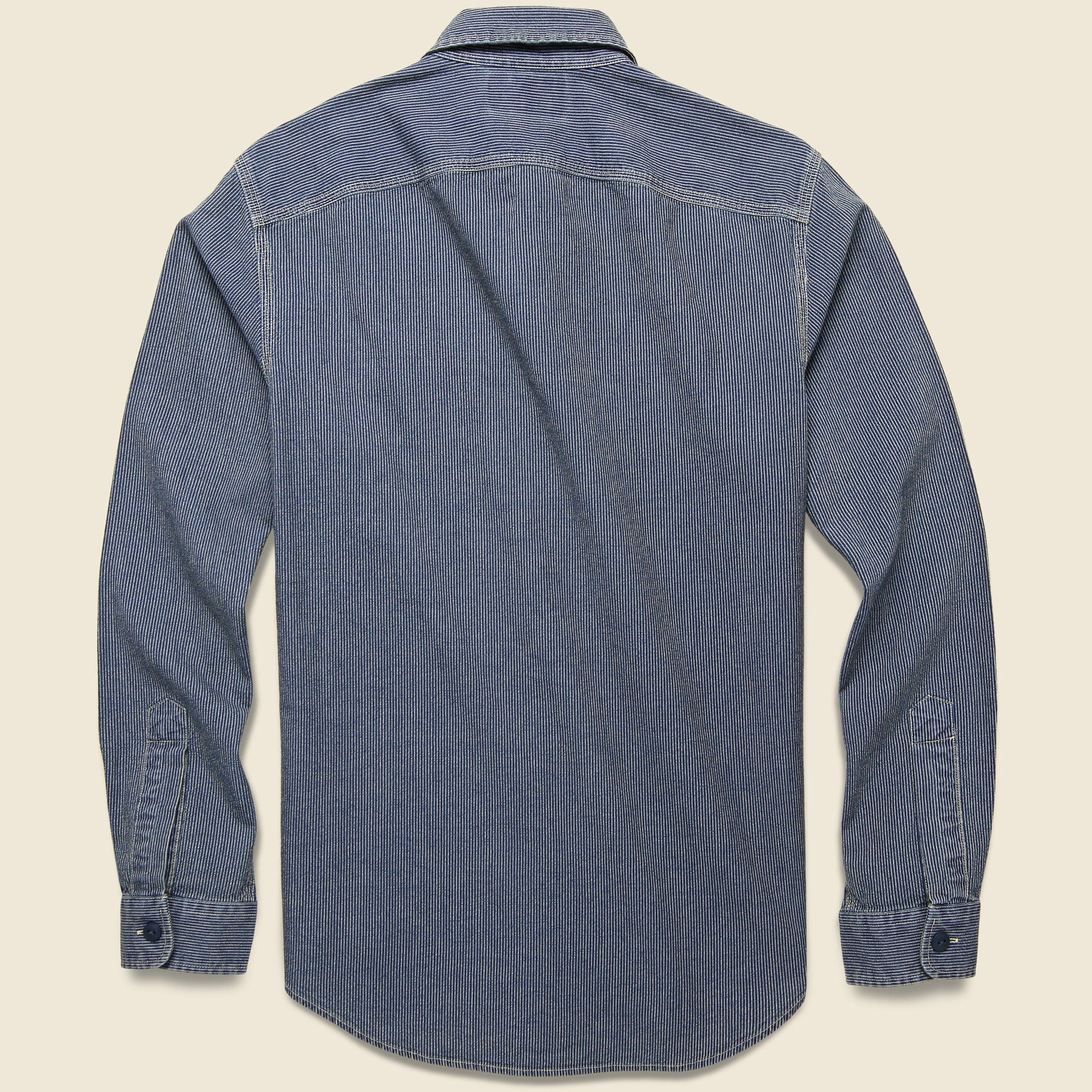 Striped Workshirt - Indigo - RRL - STAG Provisions - Tops - L/S Woven - Stripe