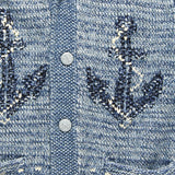 Hand-Knit Cotton-Blend Shawl Cardigan - Indigo - RRL - STAG Provisions - Tops - Sweater