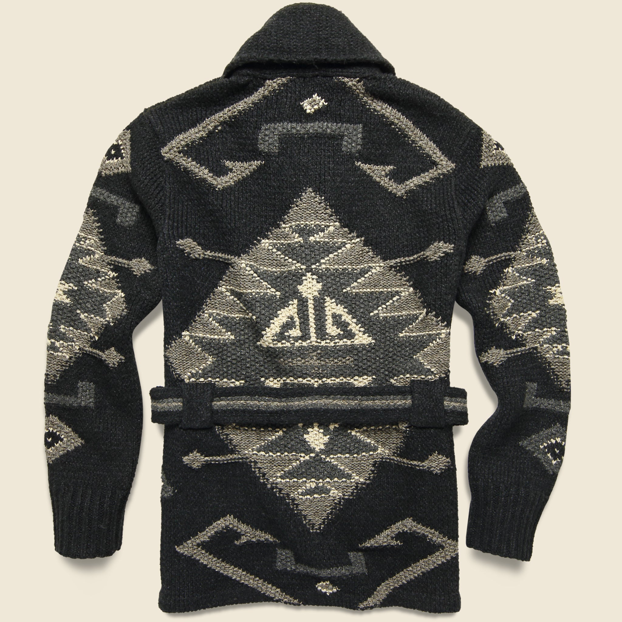 Hand-Knit Ranch Cardigan - Black - RRL - STAG Provisions - Tops - Sweater
