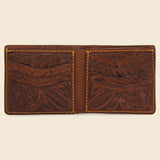 Tooled Leather Billfold - Brown - RRL - STAG Provisions - Accessories - Wallets