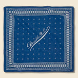 Logo-Print Cotton Bandana - Indigo/Greige - RRL - STAG Provisions - Accessories - Bandanas