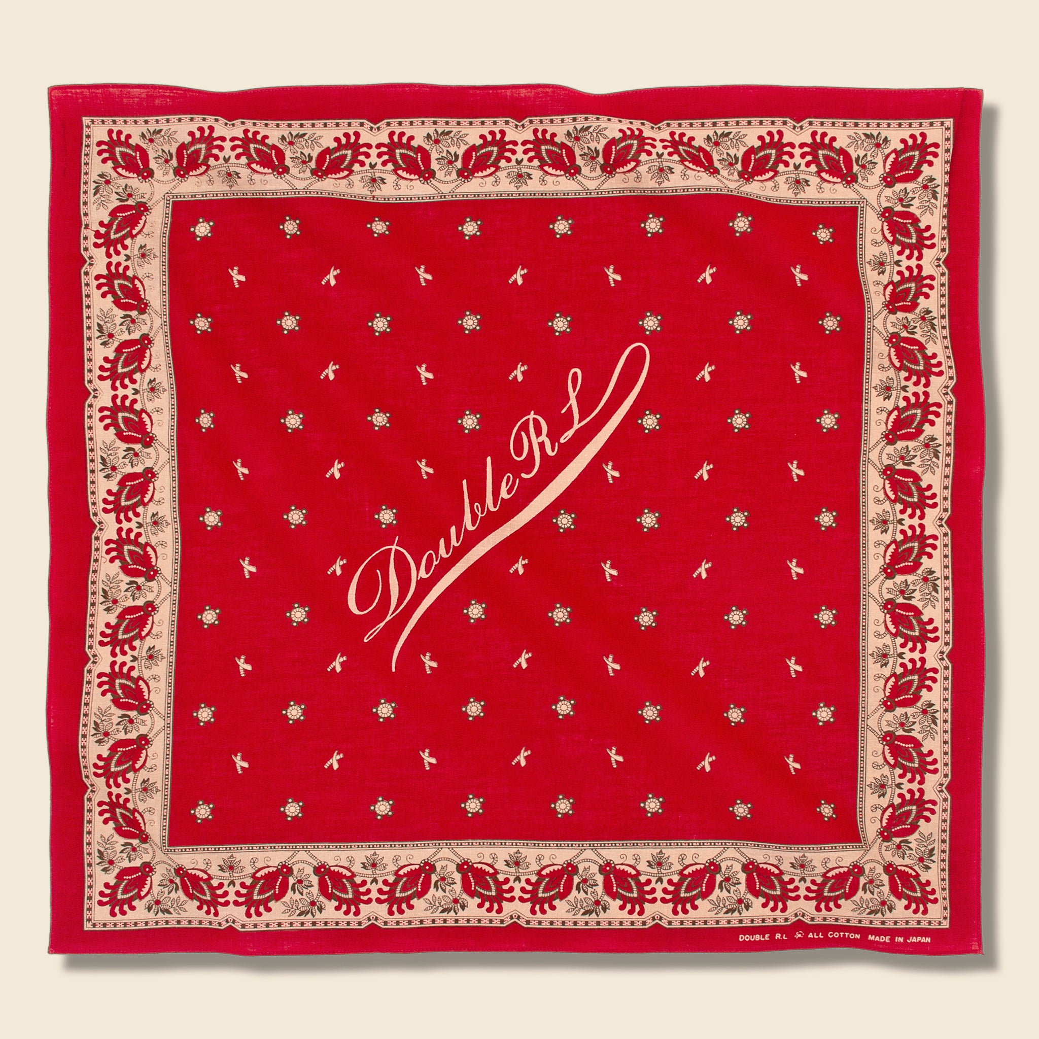Logo-Print Cotton Bandana - Turkey Red - RRL - STAG Provisions - Accessories - Bandanas