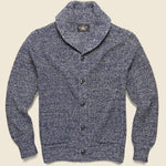 Cotton-Linen Shawl Cardigan - Dark Navy Marl - RRL - STAG Provisions - Tops - Sweater