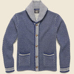 Shawl Cardigan - Navy/Vintage Cream - RRL - STAG Provisions - Tops - Sweater