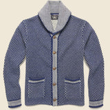 Shawl Cardigan - Navy/Vintage Cream - RRL - STAG Provisions - Tops - Sweater