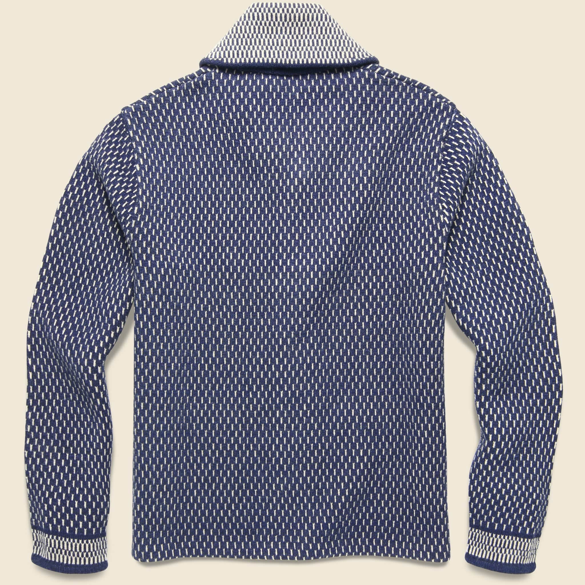 Shawl Cardigan - Navy/Vintage Cream - RRL - STAG Provisions - Tops - Sweater