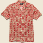 2 Pocket Camp Shirt - Red/Tan - RRL - STAG Provisions - Tops - S/S Woven - Other Pattern