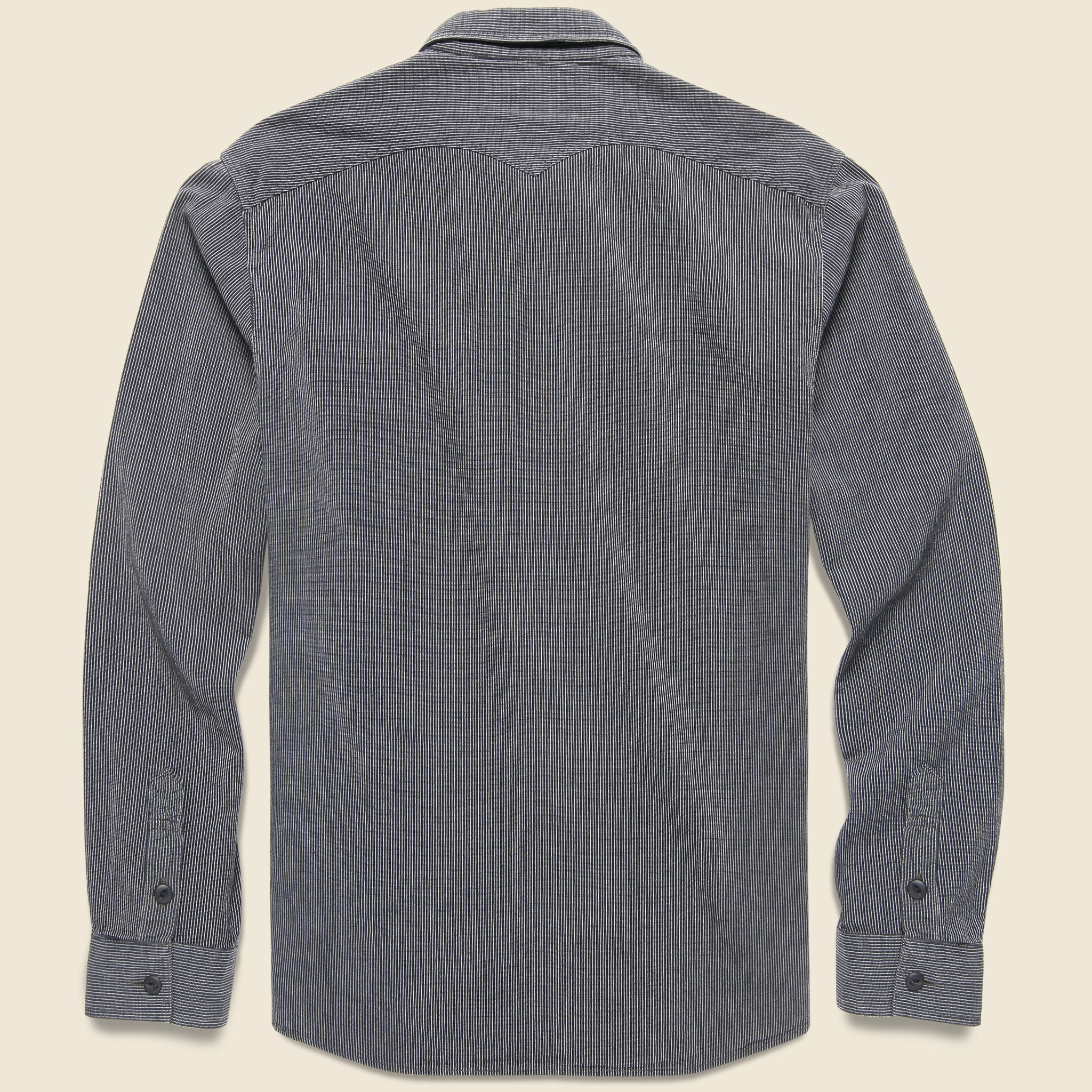 Hartley Workshirt - Black/Cream - RRL - STAG Provisions - Tops - L/S Woven - Stripe